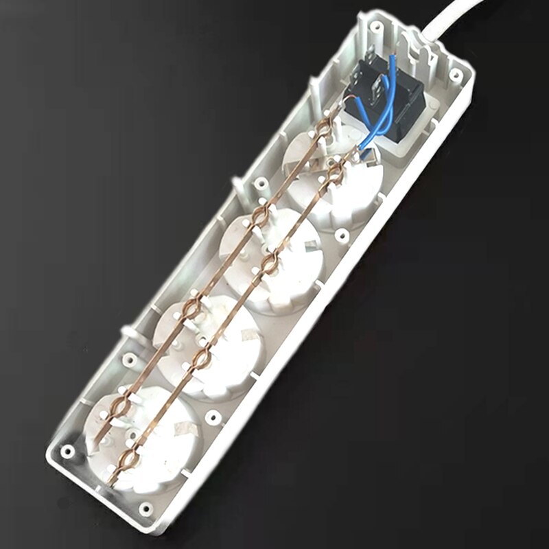European power strip 4 way extension cord multiple socket with switch