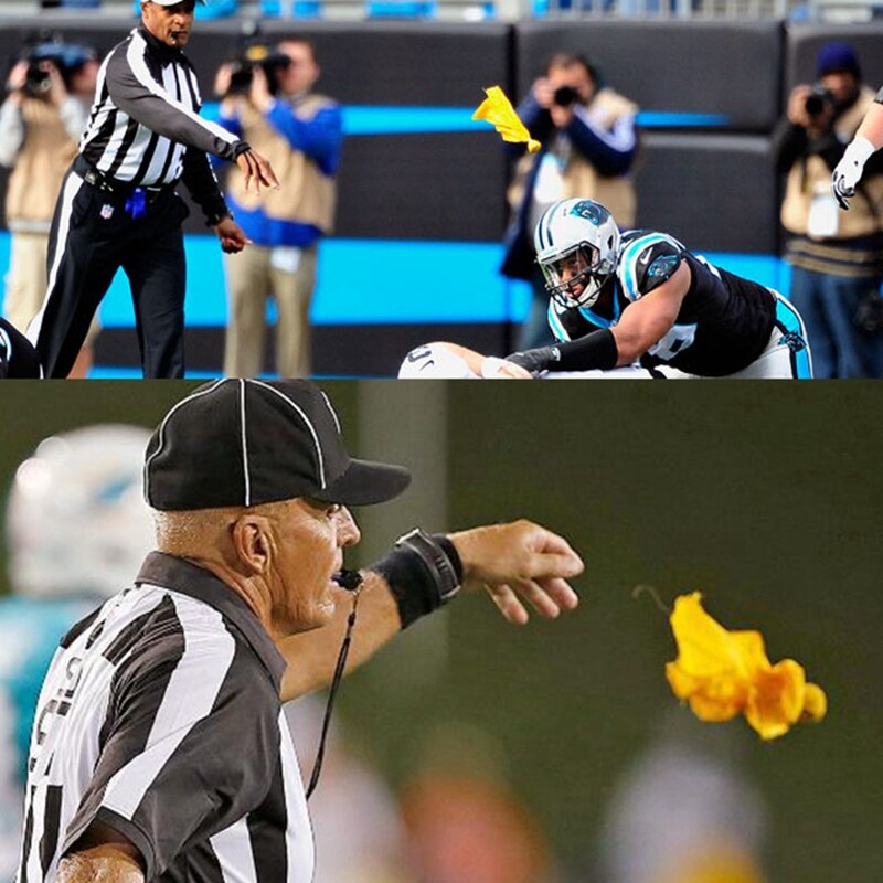 6 Pieces Football Penalty Flag Tossing Flags Sports Fan Set Penalty Flag Party Accessory