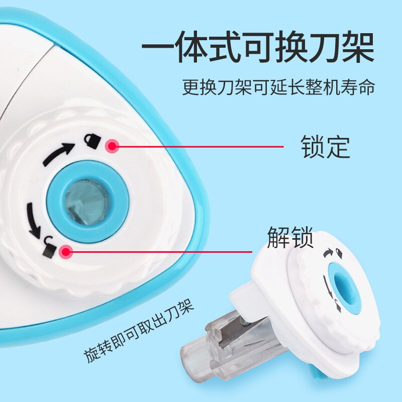 Automatic Electric Pencil Sharpener Portable Auto Student Stationery Rotary Pencil Sharpener for Classroom Home Office Supplies