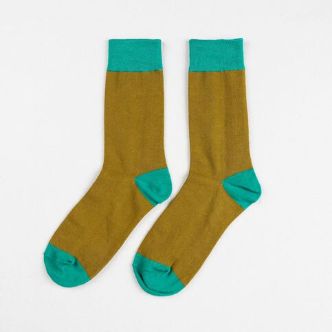 3 Paare/los Herbst Winter Neue Baumwolle Männer Socken Persönlichkeit Kreative Deodorant Anti-reibung Atmungsaktive Socken: Armee Grün