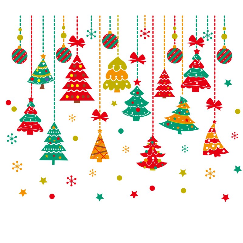 [shijuekongjian] Christmas Glass Stickers DIY Santa Claus Snowmen Wall Decals for Living Room Shop Window Festival Decoration