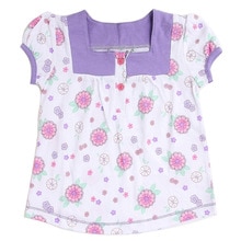 LeJin Baby Mädchen Shirt Baby Kleidung für Sommer Tragen Mädchen Kurzarm Bluse Spitzen Mit Blume in 100% Baumwolle