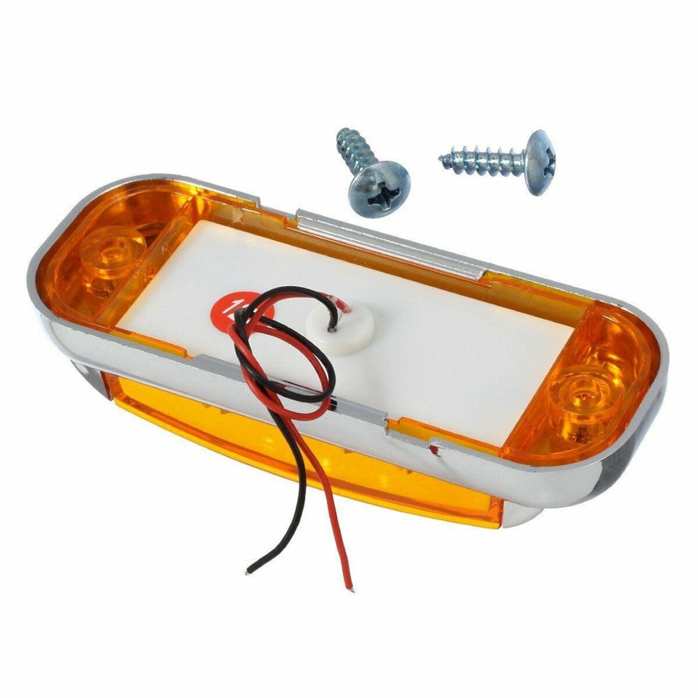 6 st 12v/24v led sidomarkeringsljus släpvagnslampa led släpvagnsbelysning lastbil led-ljus sidomarkeringsljus släpvagnslampa vattentät