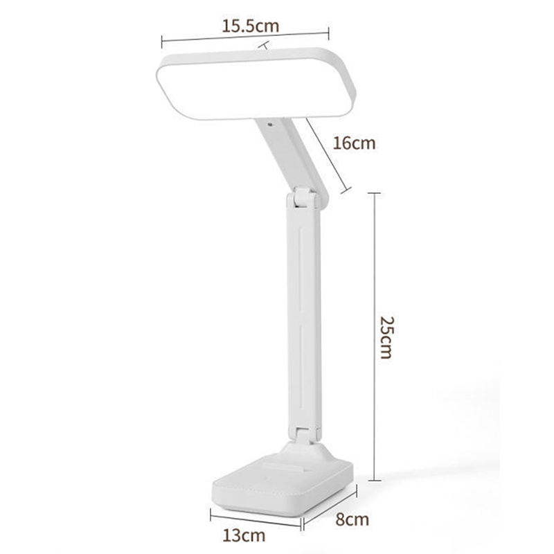 Lâmpada de mesa led 3 níveis regulável toque luz da noite usb recarregável proteção para os olhos dobrável lâmpada mesa para o quarto cabeceira: Preto