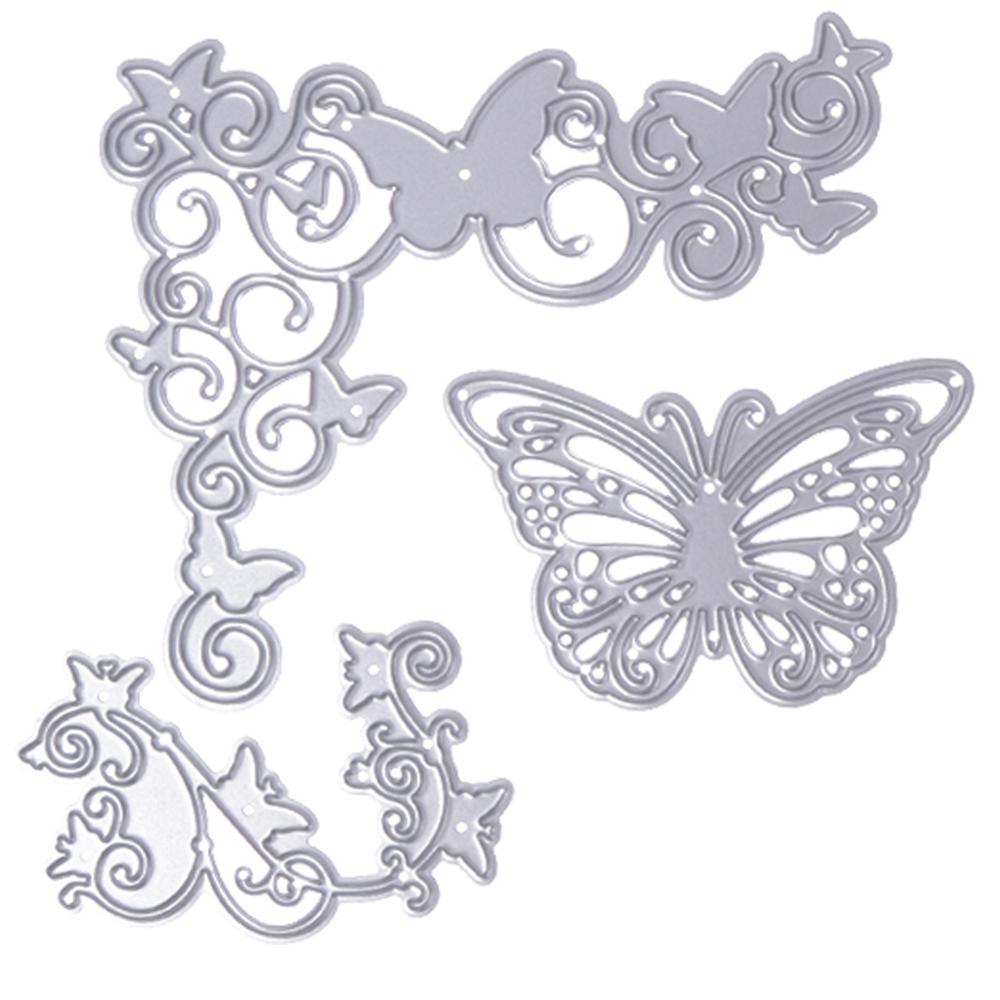 Love Heart Coffee Cup Cutting Die DIY Metal Scrapbooking Craft Embossing Cutting Die Stencil Paper Card Maker Template Cut Dies: Butterfly
