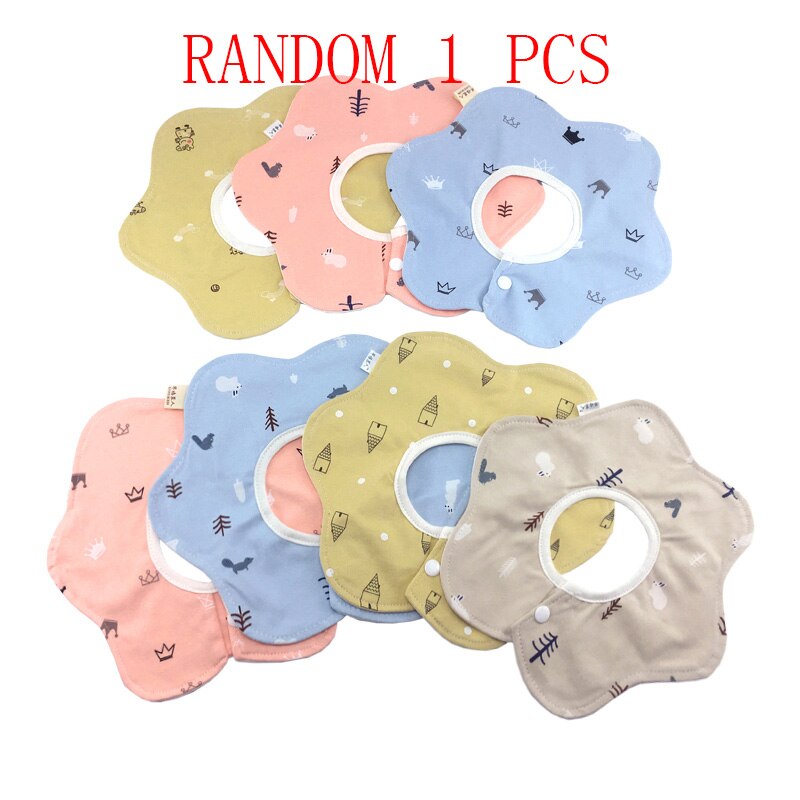 Baumwolle Wasserdicht Baby Lätzchen Rundhals Baby Spucktuch 360 Grad Blume Lätzchen für Mädchen Baby Kleidung Bandana WHT072: CZJ017X