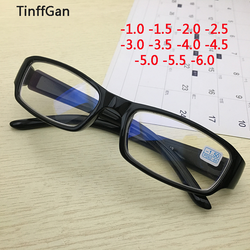 Tinffgan Afgewerkt Bijziendheid Brillen Mannen Vrouwen Bril Optische Bril Voor Sight-1-1.5-2 -2.5-3-4 5-6