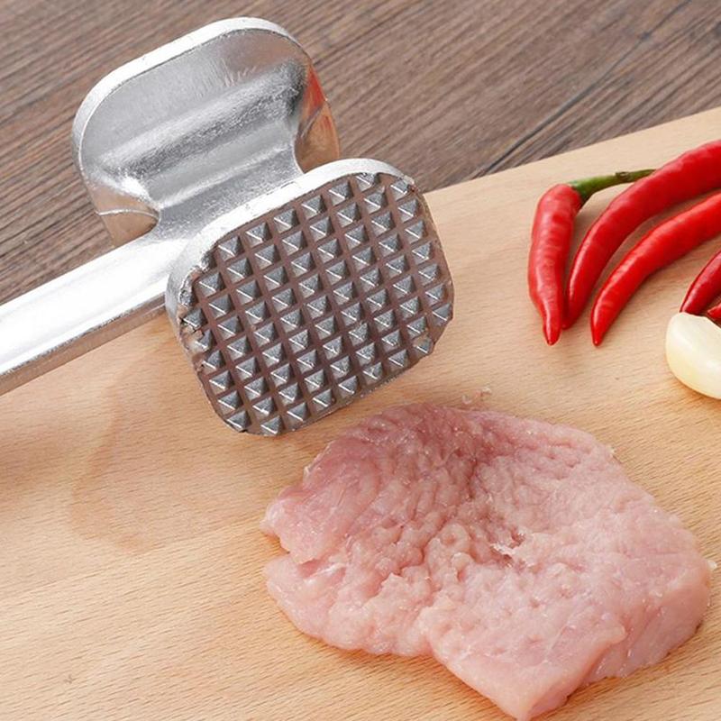 Stainless Steel Meat Hammer Pork Beef Steak Loose Meat Double Tenderizers Hammer Kitchen Sides Tools Hammer Meat Knock Y3D6