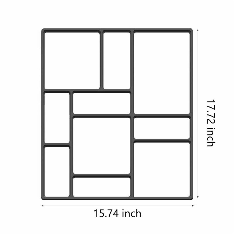 10-Cell Concrete Mold Reusable Walking Machine Stepping Stone Paving Machine Sidewalk Paving Paving Mold For Courtyard Garden