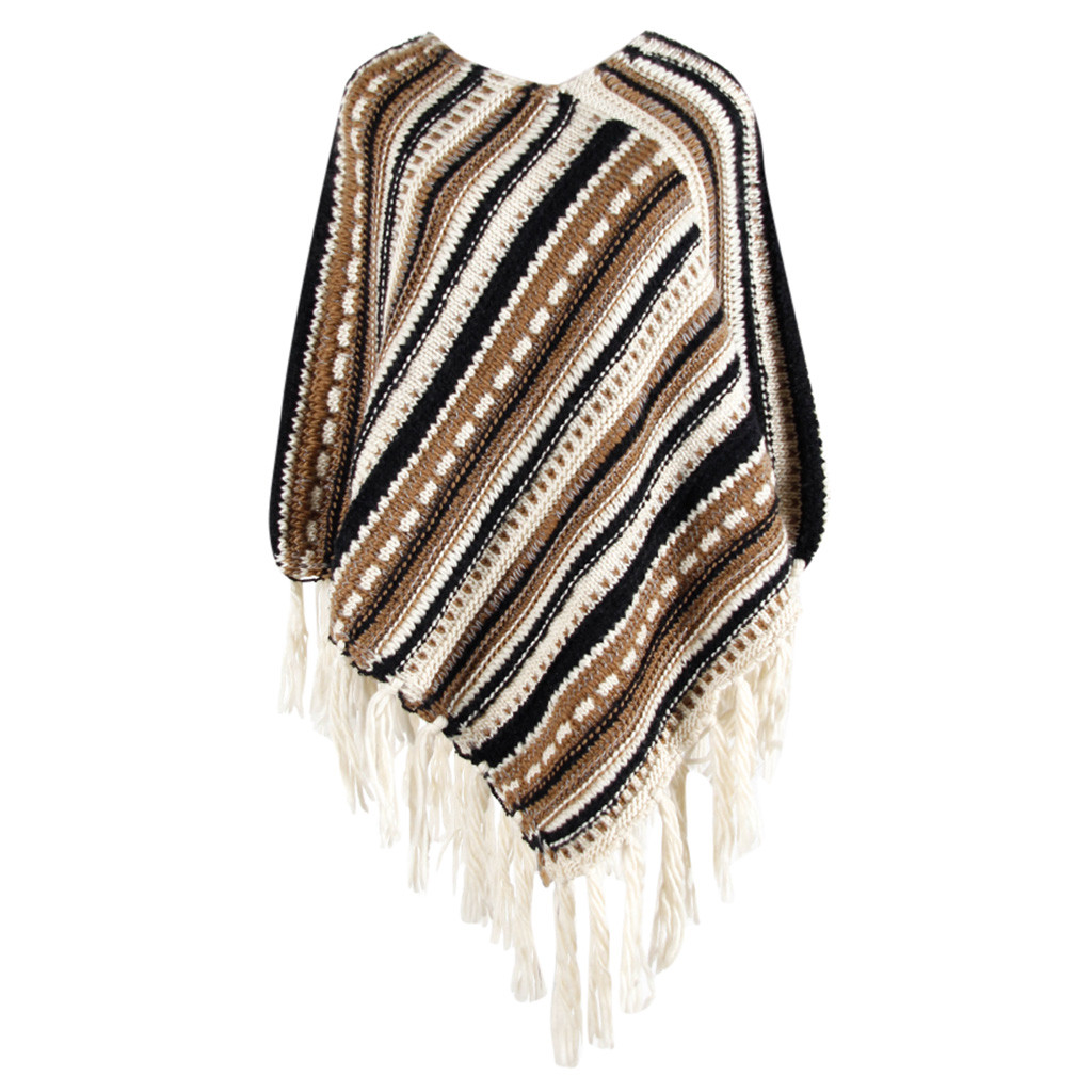 Pull femmes pull hiver tricoté cachemire Poncho Capes châle Cardigans manteau décontracté Casaco Feminino Sueter Mujer Invierno: Kaki