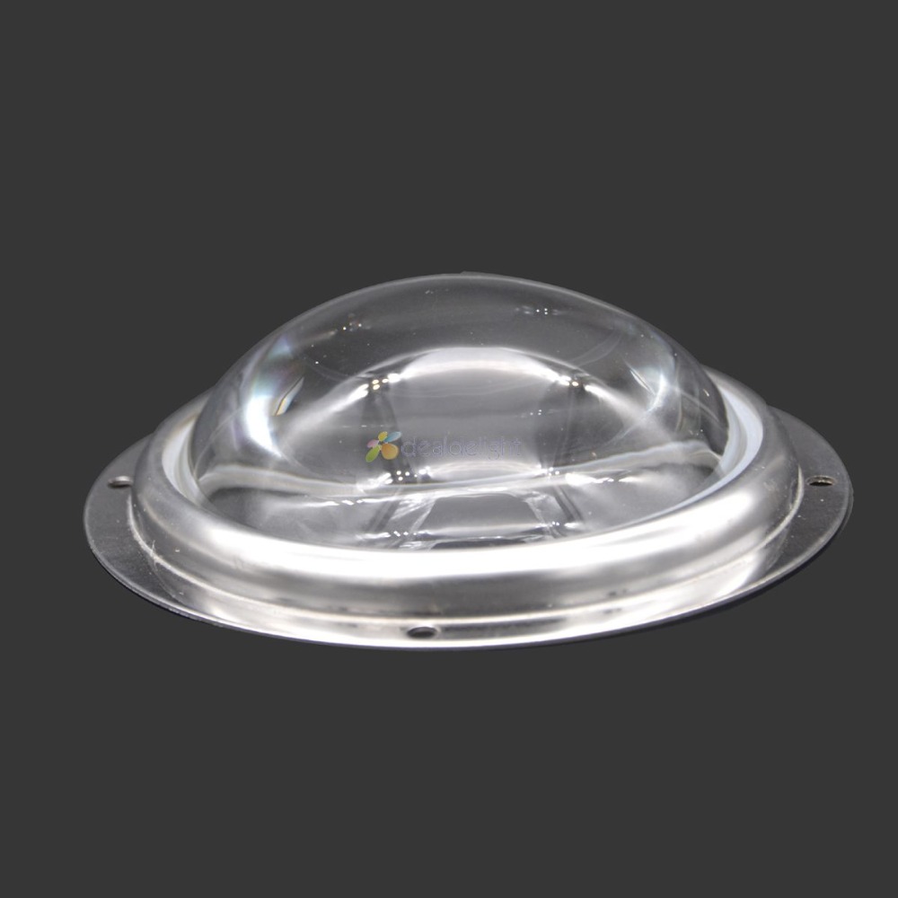 100mm optisk glas ledet linse med beskyttende silikone ring & fastgørelsesbeslag 3 in 1 sæt til 100w - 300w høj effekt led