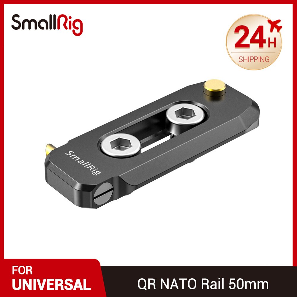 Smallrig Quick Release Safty Camera Rig Low-Profile Nato Rail 50 Mm Fr Qr Nato Handvat Evf Mount W /Veiligheidsspelden Op Beide Uiteinden 2468
