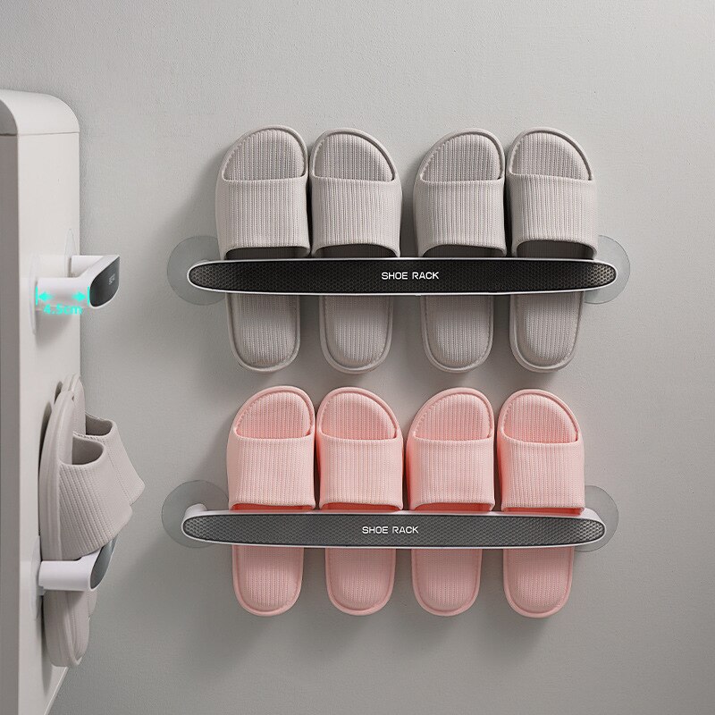 Adhesive Towel Rack Bathroom Towel Bar Shelf Wall Mounted Towels Hanger Toilet Suction Cup Holder Kitchen Bathroom Organizer