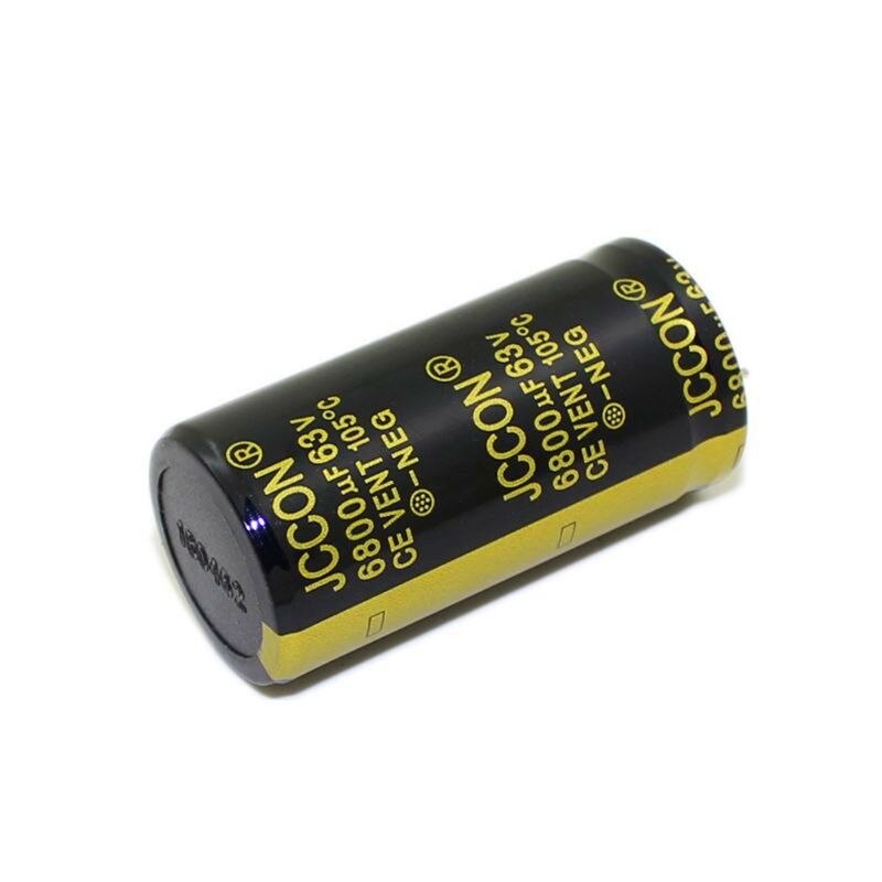 Condensador electrolítico de aluminio, 63V, 6800uF, 25x50mm, alta frecuencia, baja impedancia, orificio pasante, U1JE