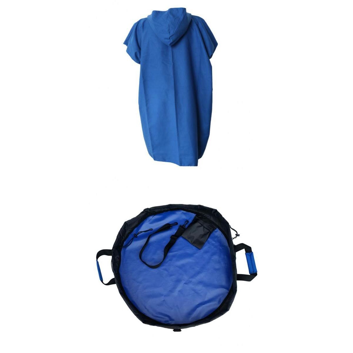 Unisex Adult Towelling Surf Beach Swim Poncho Wetsuit Changing Robe and Mat Bag