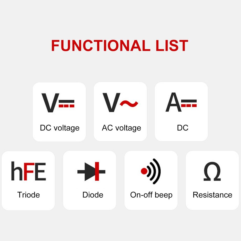 Digital Multimeter High-precision Digital Display Universal Meter Multi-function Resistance And Voltage Measuring Instrument