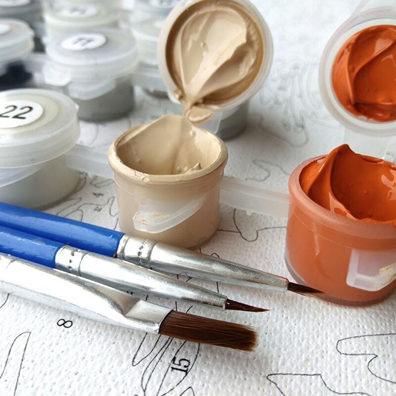 1 conjunto de pintura por números para adulto diy pintura por número kits para crianças iniciantes na tela 16x20 polegada em88