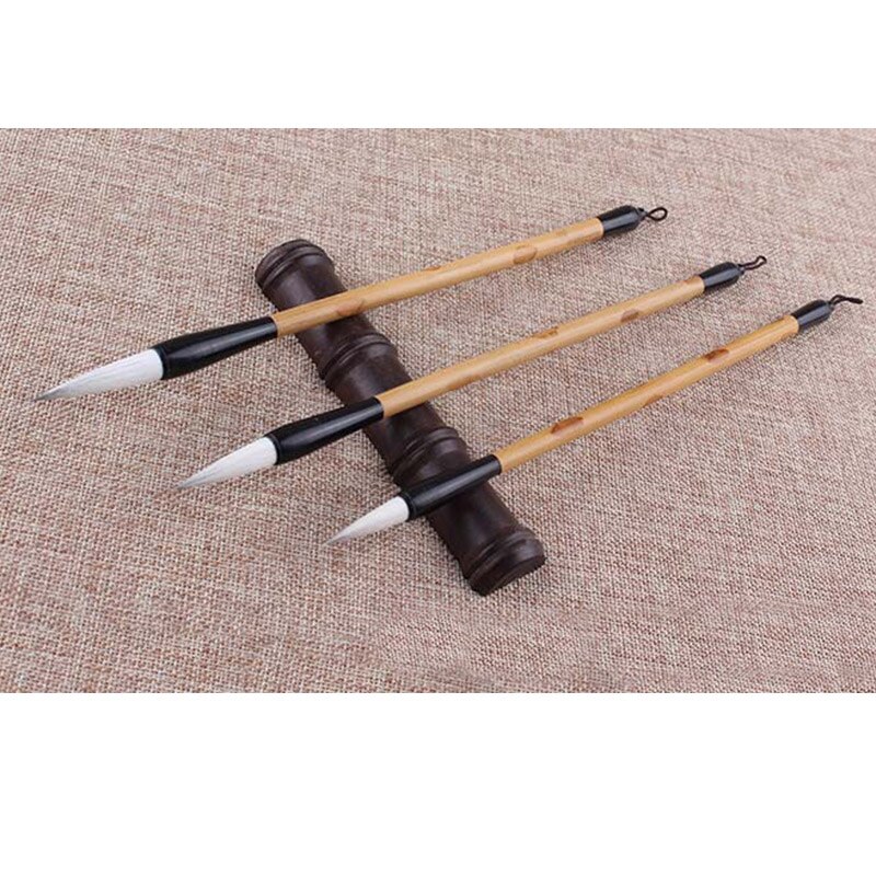 3Pcs/Set Excellent Chinese Calligraphy Brushes Pen For Wolf Hair Writing Brush Fit For Student