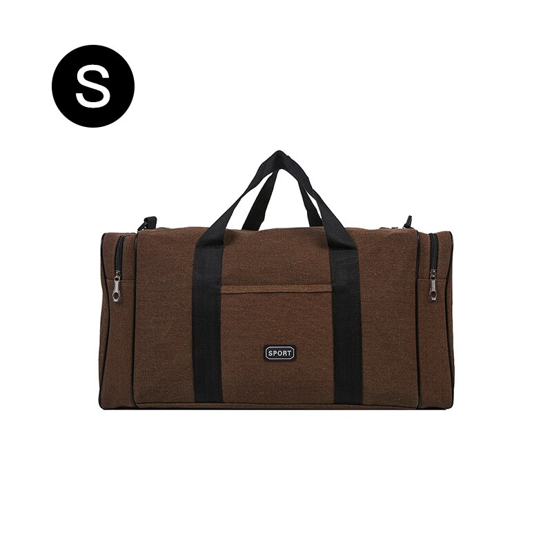 Waterdichte Oxford Reistas Handtas Koffer Sport Sporttas Grote Capaciteit Opvouwbare Opslag Bagage Carry Op Plunjezak XA634F: Brown S