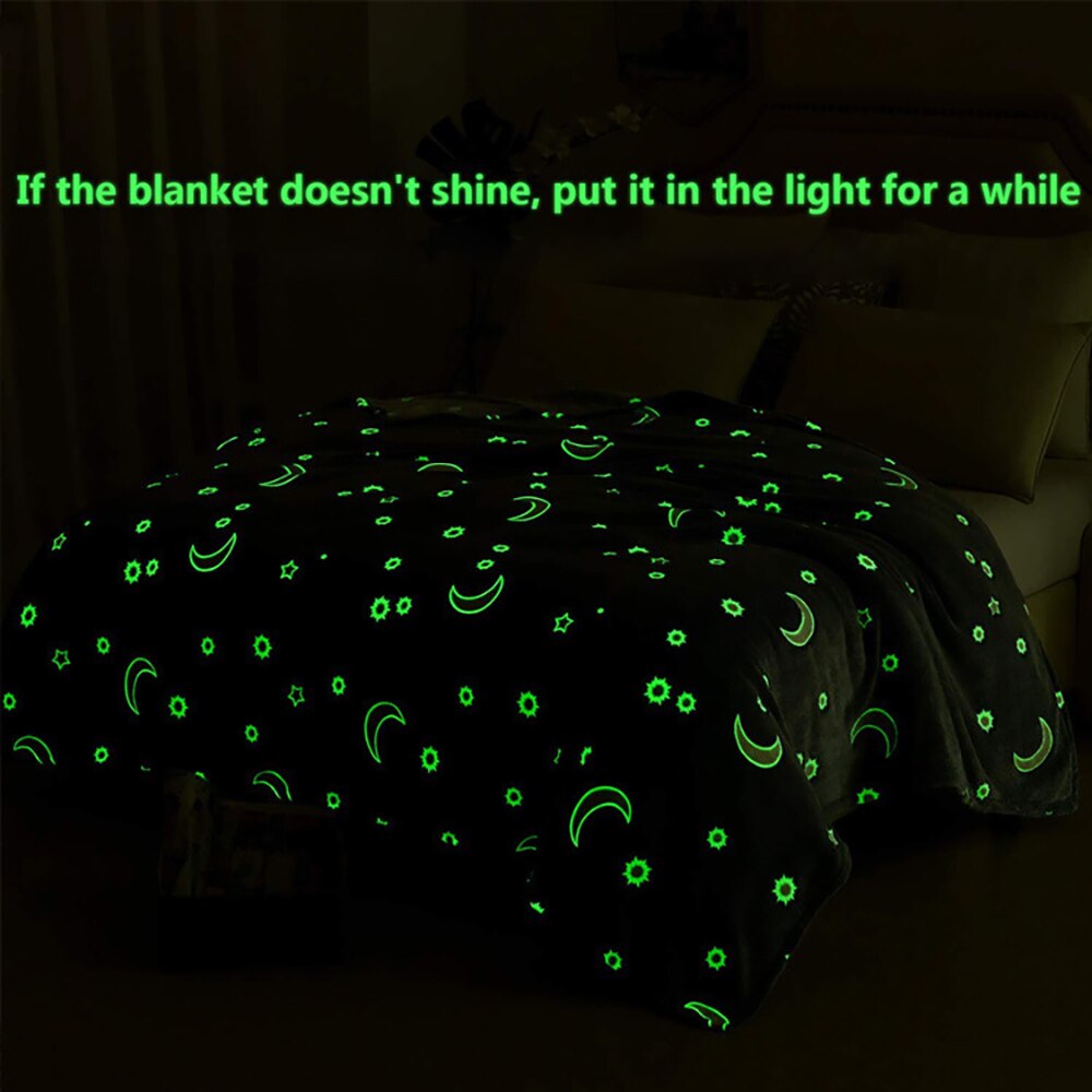 Star moon filt sherpa filt soffa soffa täcke resesängkläder bekväm slitstark sammet plysch fleece filt