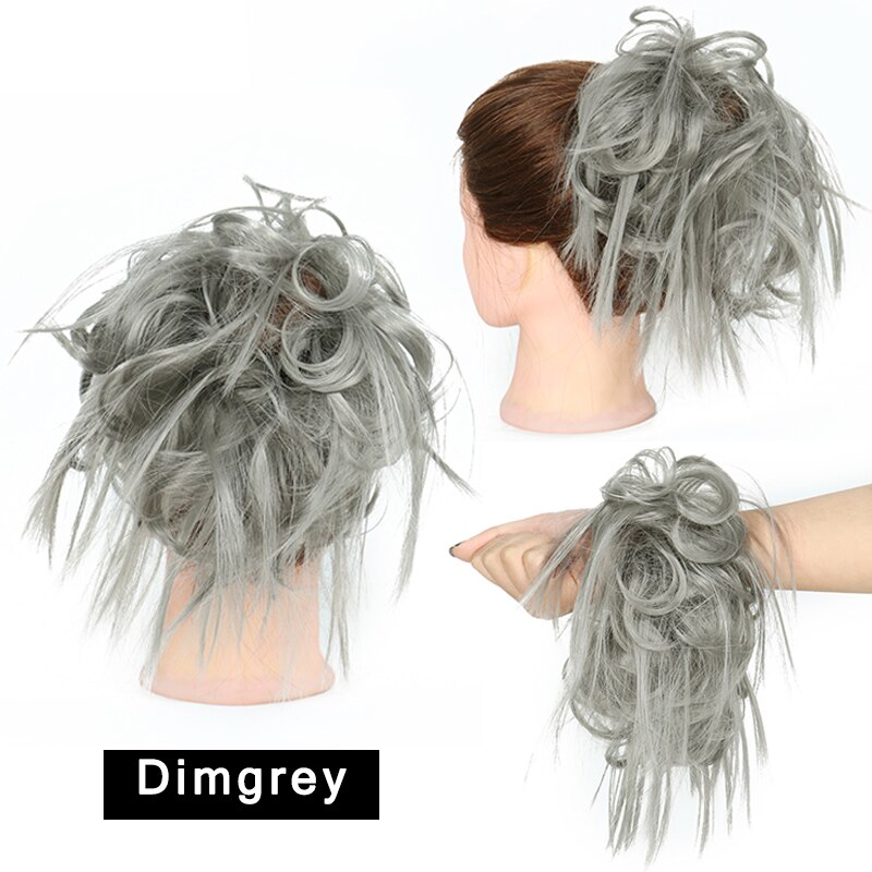 Werd Rommelig Haar Ring Fiber Synthetische Hittebestendige Pruik Broodje Krullend Elastische Haarband Dames Mode Haar Ring Natuurlijke Pruik: P18/613