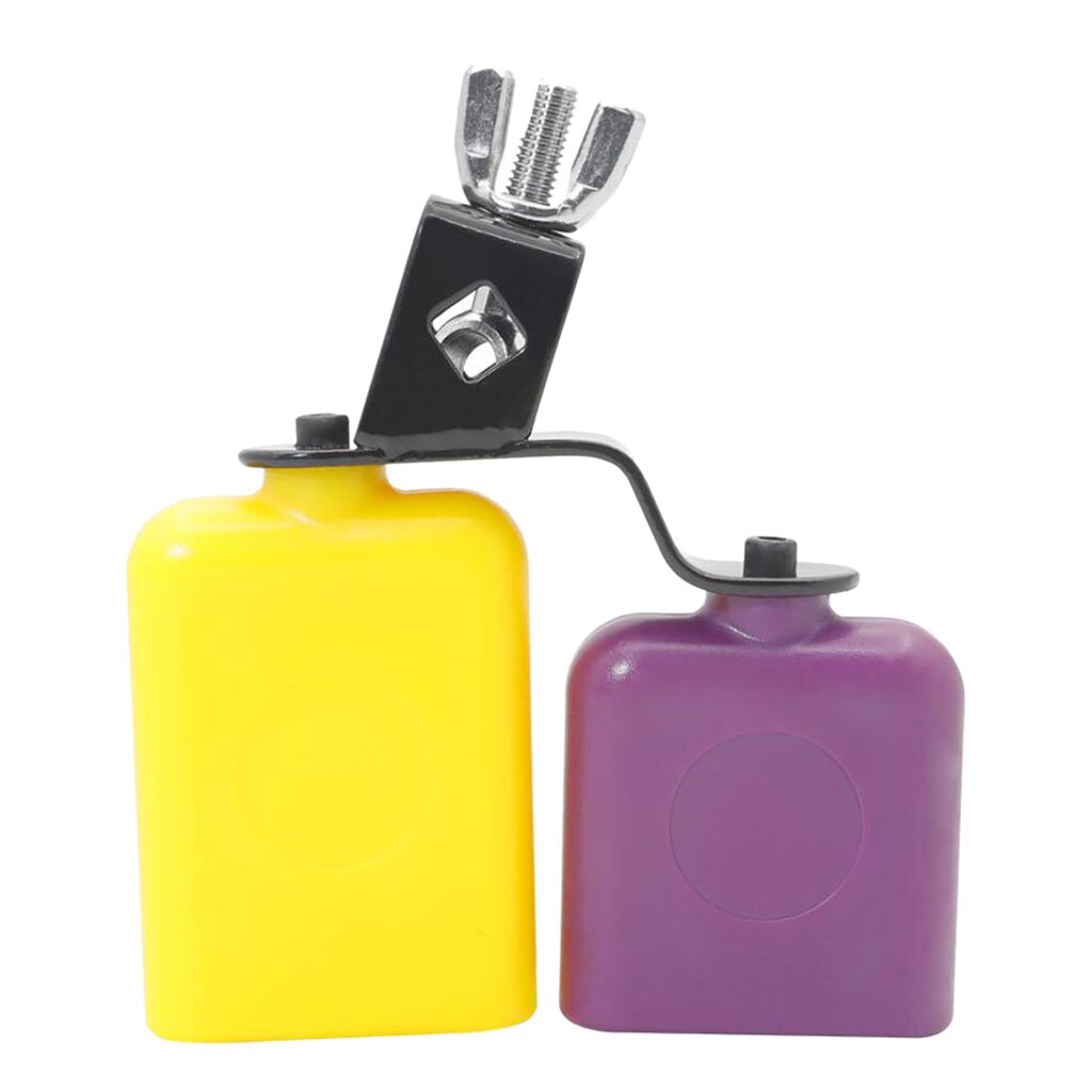 1pc Percussion Cowbell Musical Instrument Yellow-purple 2-color Durable
