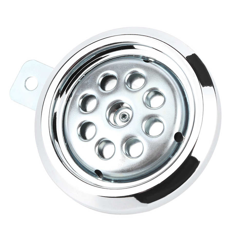 Universial Motorcycle Horn Waterproof 110dB Loud 12V 85mm W/Honeycomb Chrome Cover Motorcycle Horn Accesories