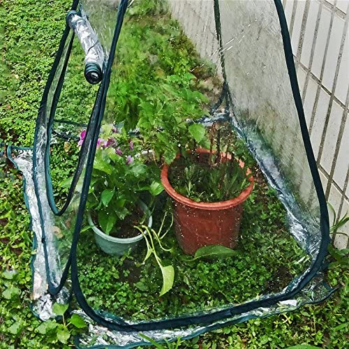 Mini invernadero plegable portátil para jardinería, invernadero de flores suculentas, cubierta cálida a prueba de viento y lluvia