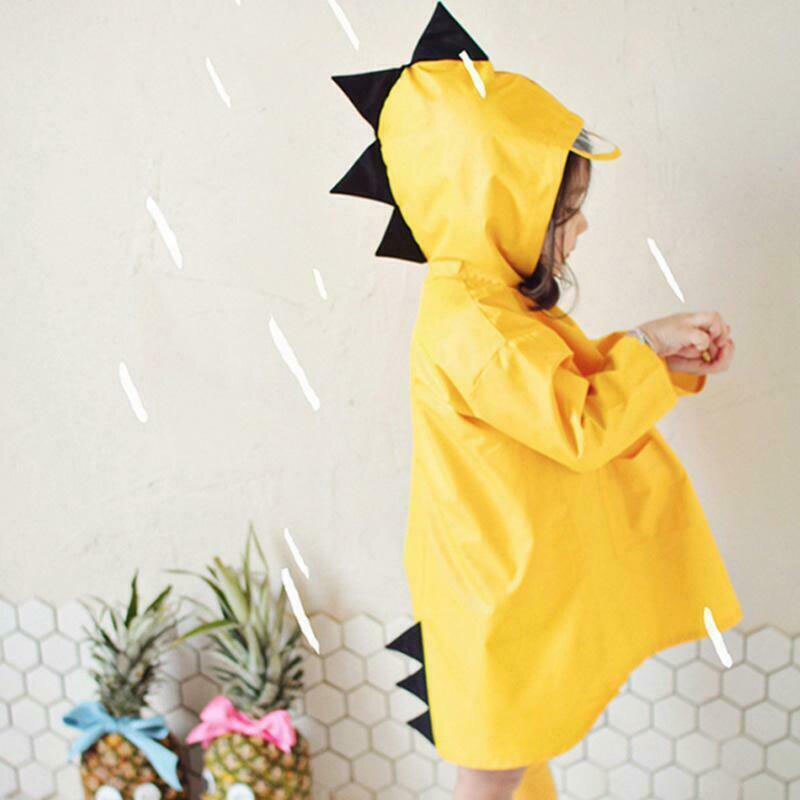 Peuter Baby Jongen Meisje Regenjas Voor Kinderen Dinosaurus Regen Jas Cartoon Waterdicht Hooded Cover Regenkleding Lbv