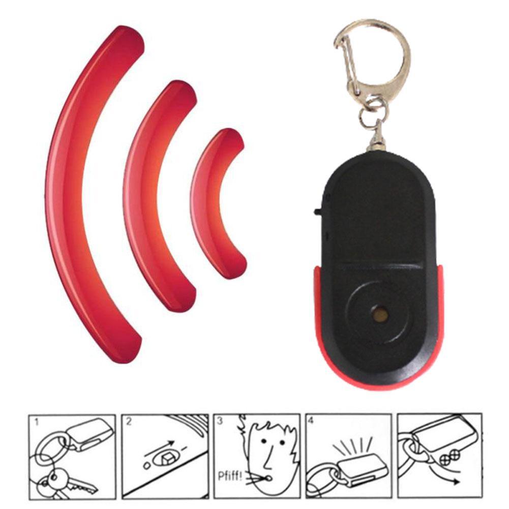 1PC Mini kabellos Anti-Verloren Alarm Schlüssel Finder Lokalisierer Pfeife Klang LED Schlüsselanhänger Anti Verloren Schlüssel Finder Sensor