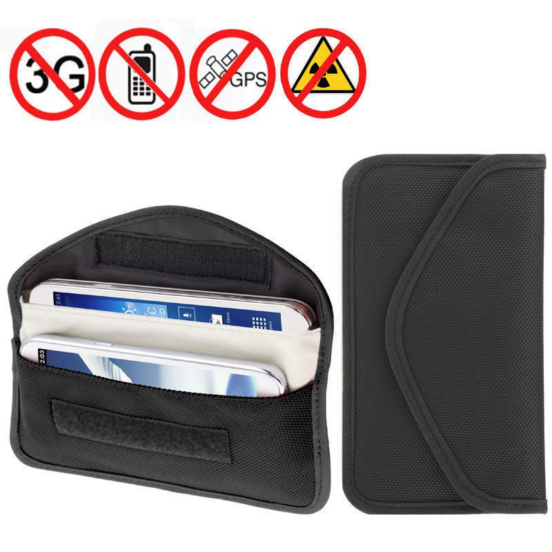 100%  anti-tracking anti-spionage gps rfid signaal blokker tasje tas handset functie tas voor mobiele telefoon privacy bescherming
