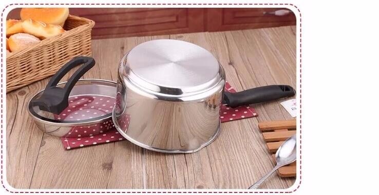 MILK PAN STOCK POT INOX COOKING POT CAUSEPAN 2L CASSEROLE COOKWARE