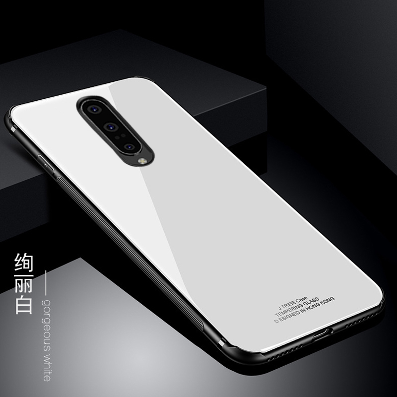 Xinwen de vidrio original armadura ETUI trasero de teléfono... coque de caso para one plus 7 pro 6 5 t 6t 7 t 8 t 5 para oneplus 7: for one plus 6t / white