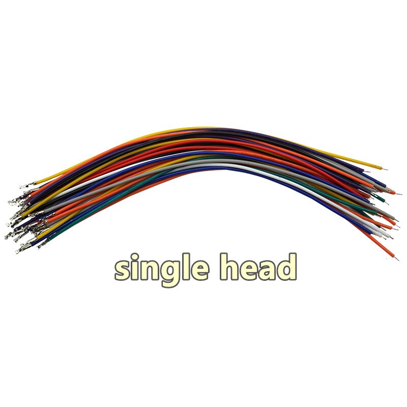 Cable Terminal DuPont 2,0, Cable de conexión electrónica de Color, 26AWG, individual estañado/doble cabeza, hembra Temrinal, 10/20 piezas lote