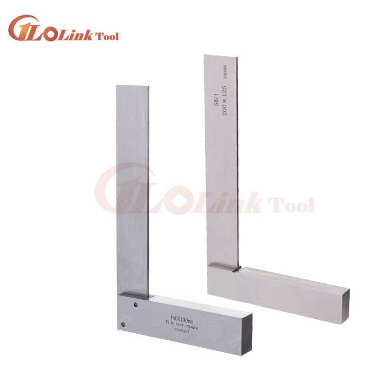 Règle à Angle droit de 90 degrés, 63x40mm, 160x100mm, machiniste, règle à Angle droit en acier trempé, rectifiée avec précision