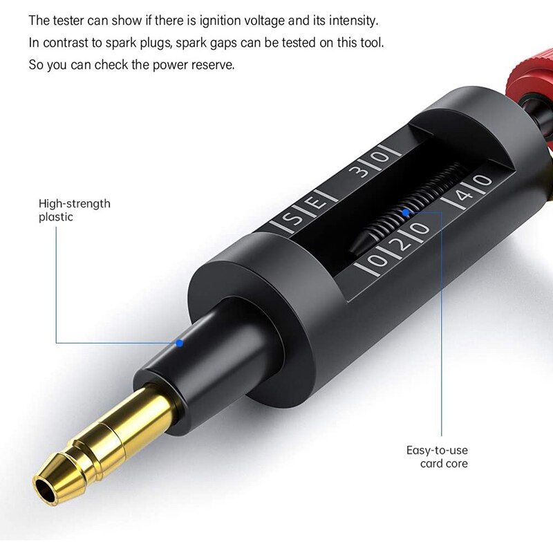 Spark Plug Tester Adjustable Ignition Coil Tester Coil-on Plug Ignition Spark Circuit Tester Autos Diagnostic Test Tool