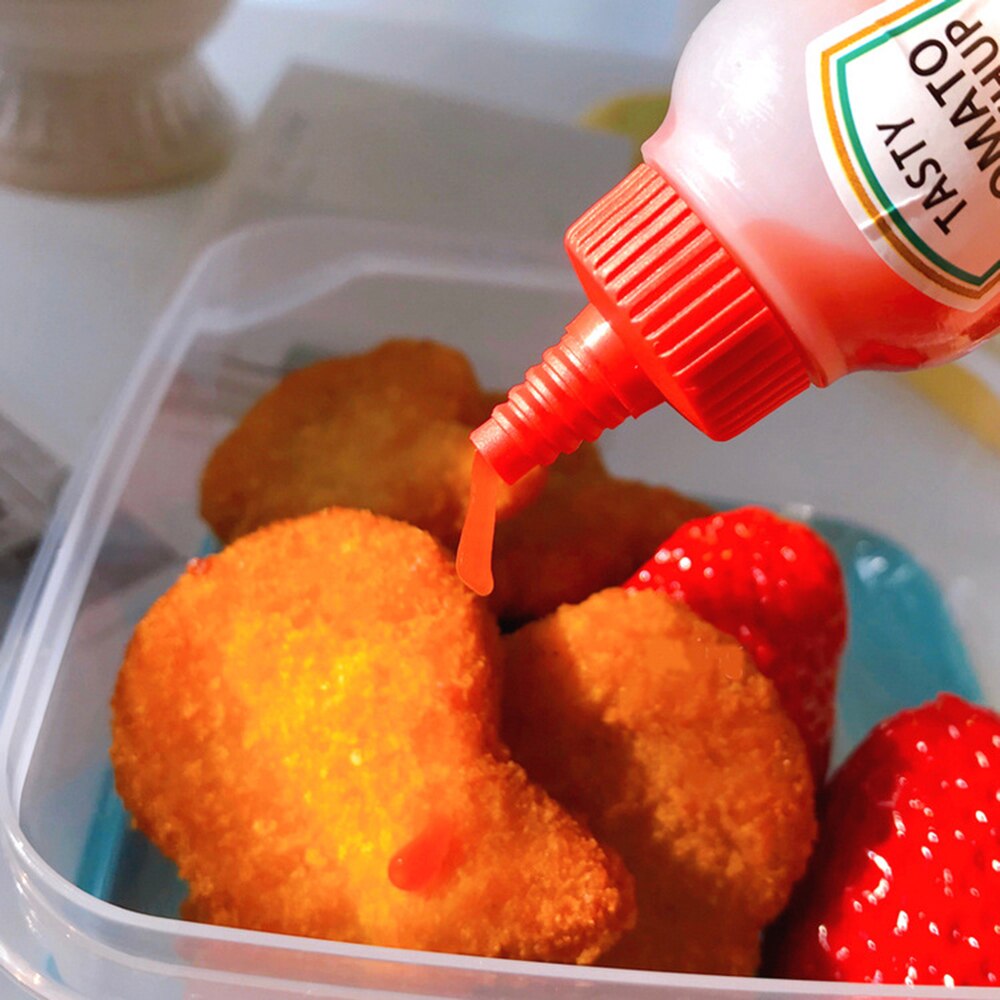 1/2 stk 25ml mini tomat ketchup flaske honning sennep bærbar liten saus beholder salat dressing beholder pantry beholdere