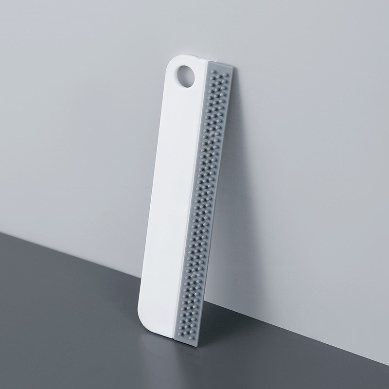 Bathroom Mirror Cleaner With Silicone Blade Hook Kitchen Cleaner Car Glass Shower Squeegee Window Glass Wiper Rubber Scraper: Gray