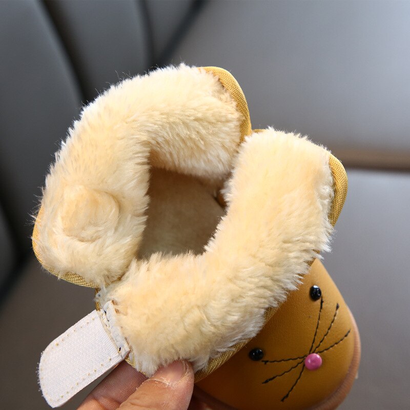 Winter Kinderen Snowboots Pu Leer Waterdicht Kinderen Schoenen Dikke Warme Pluche Anti-Slip Rubberen Zool Meisjes Laarzen