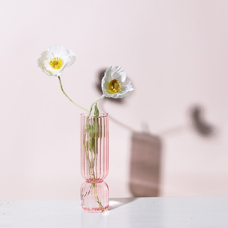 Nordisk glassvase små glassvaser blomsteroppsats hjemmedekorasjon tilbehør moderne stue glass ornament