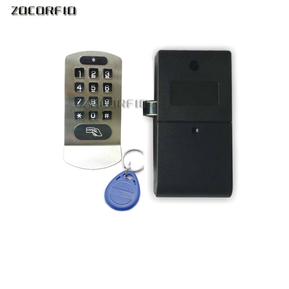 Stainless steel EM RFID&amp;Digit Cabinet Coded Lock Electronic Door Lock Password Keypad Combination Security Code Locks for Cabine: Group A