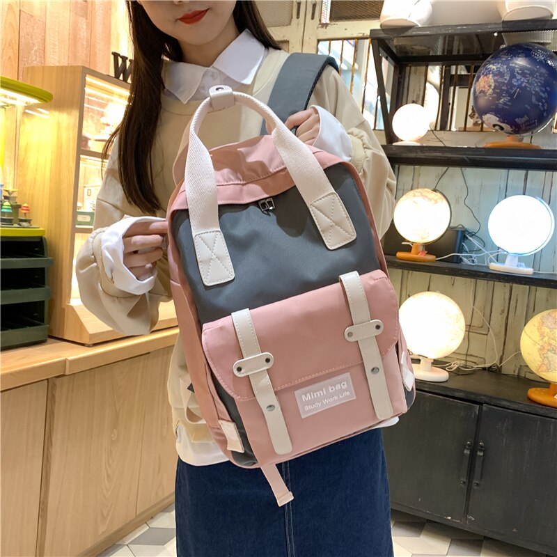 Japanischen und Korea Rucksack Frauen Große Kapazität Schule Rucksack Leinwand Rucksack Für Mädchen Vintage Laptop Reisetaschen