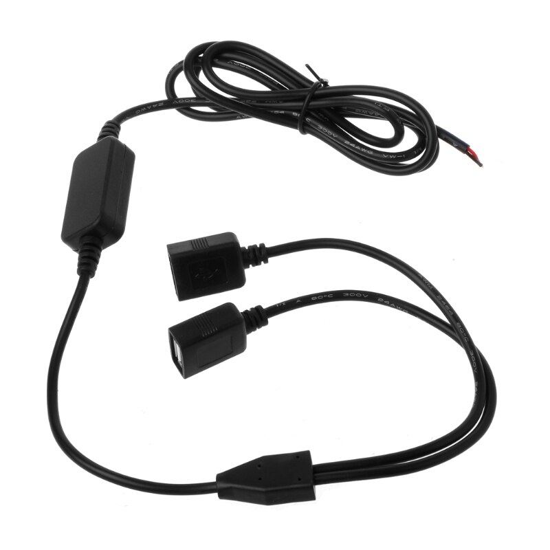 Car Charger Dual USB Female Plug 12V to 5V 3A DC to DC Power Supply Converter For DVR