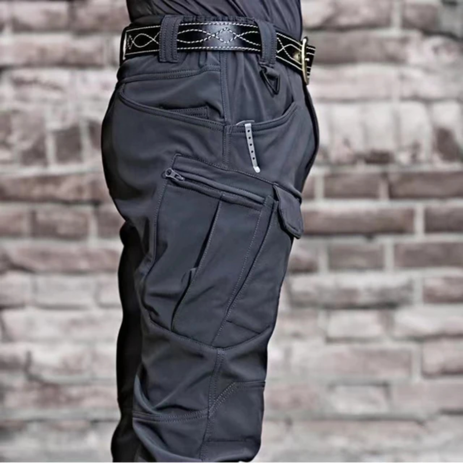 Pantalones tácticos elásticos de secado rápido para hombre para escalada, senderismo, Camping, pesca y caza: XXXS / Negro
