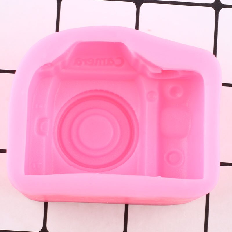 Molde de silicona para cámara 3D, moldes para jabón artesanal, molde para pasta de goma y Chocolate, utensilios para decoración de tortas con Fondant, moldes de resina para dulces
