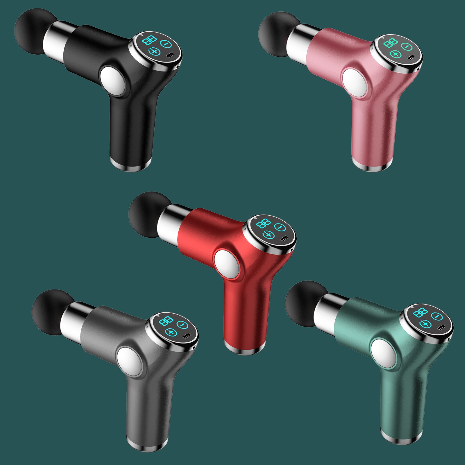 Electric Massage Gun 6-Level Variable Frequency Vibration Fascial Gun Muscle Massager for Pain Relief Portable Quiet Massager