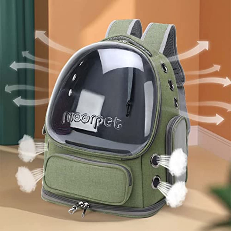 Mochila De Transporte para gatos, mochila para perros pequeños, bolsa de burbujas para mascotas con orificios de aire, portador de viaje aprobado por la aerolínea