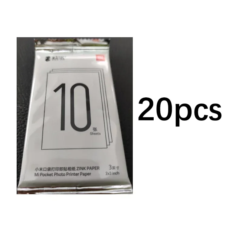 100% Xiaomi kieszeń drukarka papier ZINK Samoprzylepne arkusze robić drukowania zdjęć Xiaomi 3-calowa mini kieszonkowa drukarka fotograficzna Tylko papier: BIAŁY