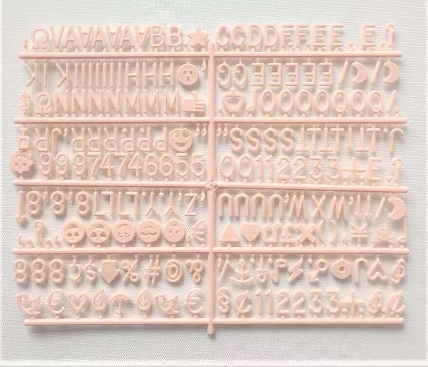 Beautiful Felt Letter Board Wooden Frame Changeable Symbols Numbers Characters Message Boards for Home Office（Only Letters）