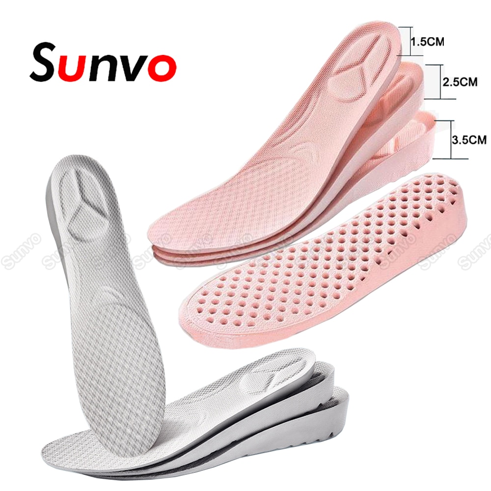 Sunvo onzichtbare verhoogde inlegzolen voor schoenen dames heren zachte ademende deodorant verhoogde inlegzool inlegzool schoenkussentjes
